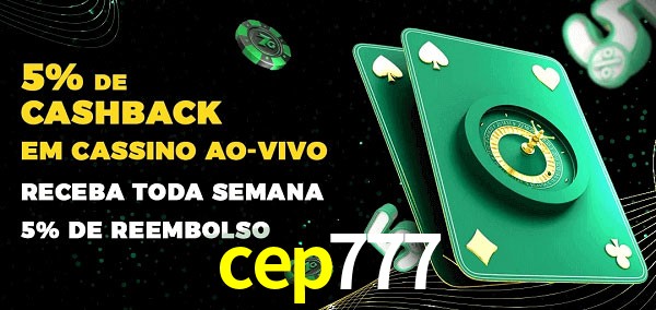Promoções do cassino ao Vivo cep777